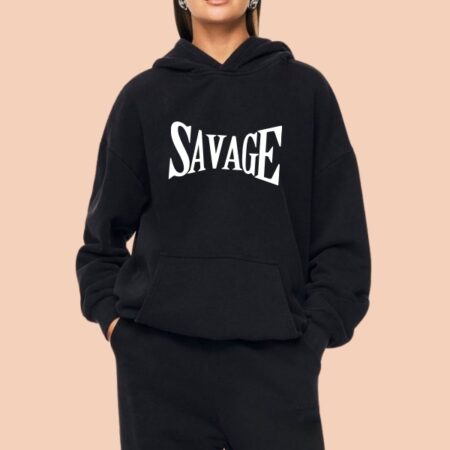 SAVAGE Printed Hoodie For Women