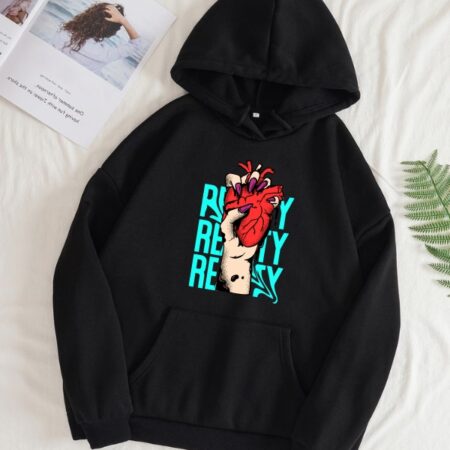 REALITY Printed Hoodie For Women