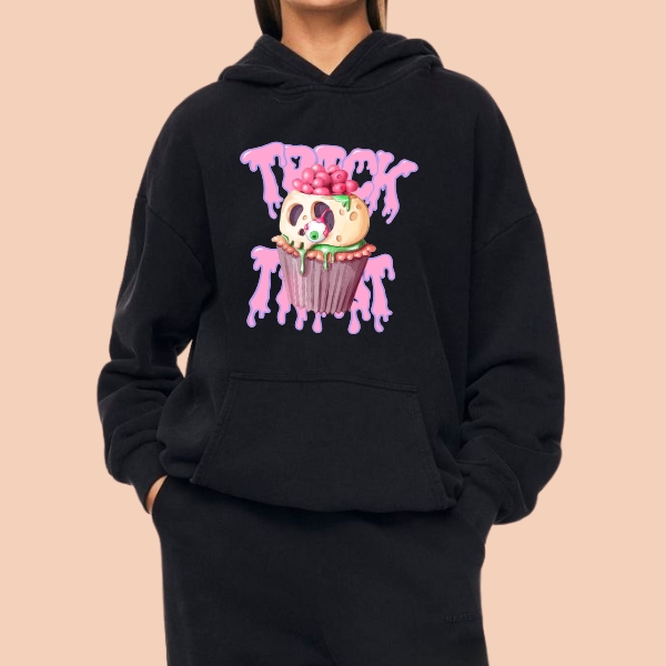 TRICK TRUST Printed Hoodie For Women