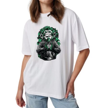 Swagy Monkey Printed T-Shirt for Women
