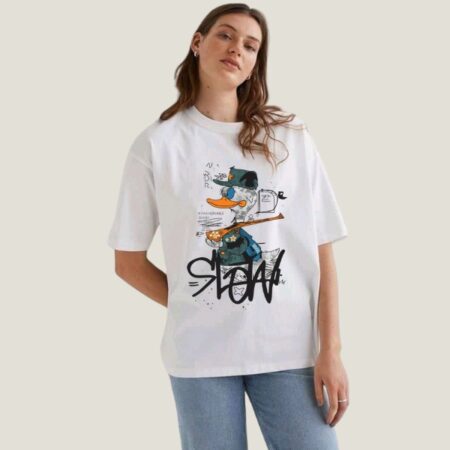 Slow Ducky Printed T-Shirt – Take It Slow, Stay Cool