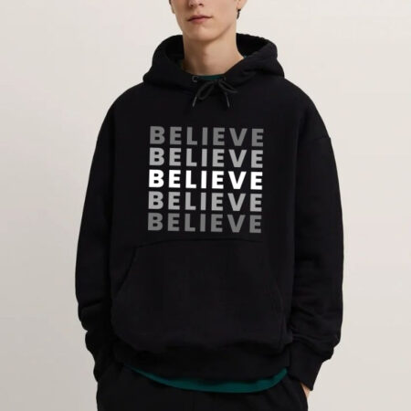 BELIEVE Printed Hoodie for Men