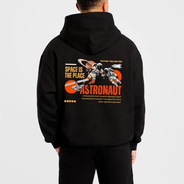 ASTRONAUT Printed Hoodie for Men - Image 2