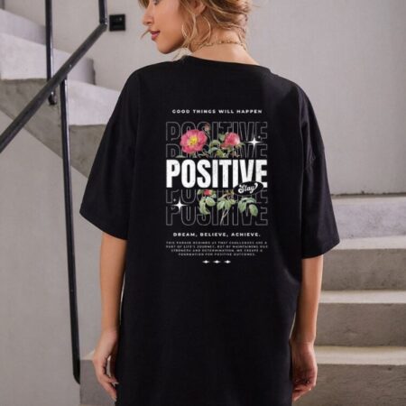 Positive Printed T-Shirt for Women