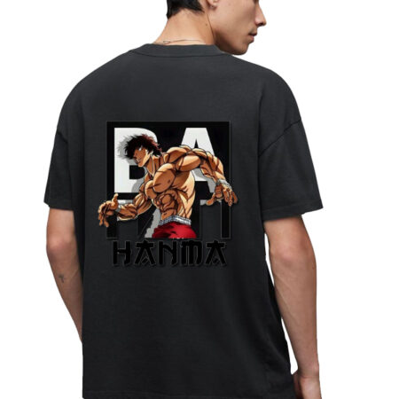 BAKI HANMA Printed T-Shirt – Embrace the Power of the Ultimate Fighter