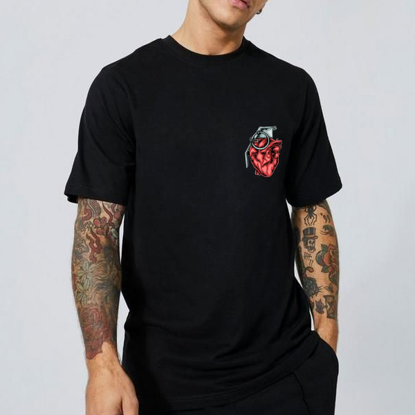 Heart Bomb Printed T-Shirt – Explode with Love and Style - Image 2