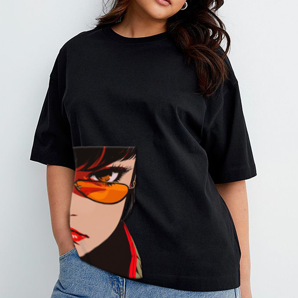 Side Printed T-Shirt for Women – A Fresh Twist on Classic Style - Image 2