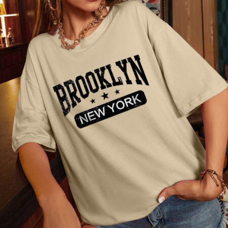 Brooklyn Printed T-Shirt for Women – Urban Style with a Feminine Twist
