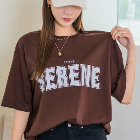 Serene Printed T-Shirt for Women – Embrace Tranquility with Style