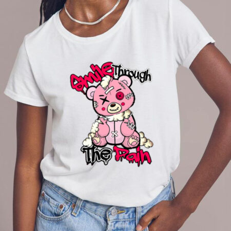 Smile Through The Pain Printed T-Shirt for Women – Strength in Every Smile